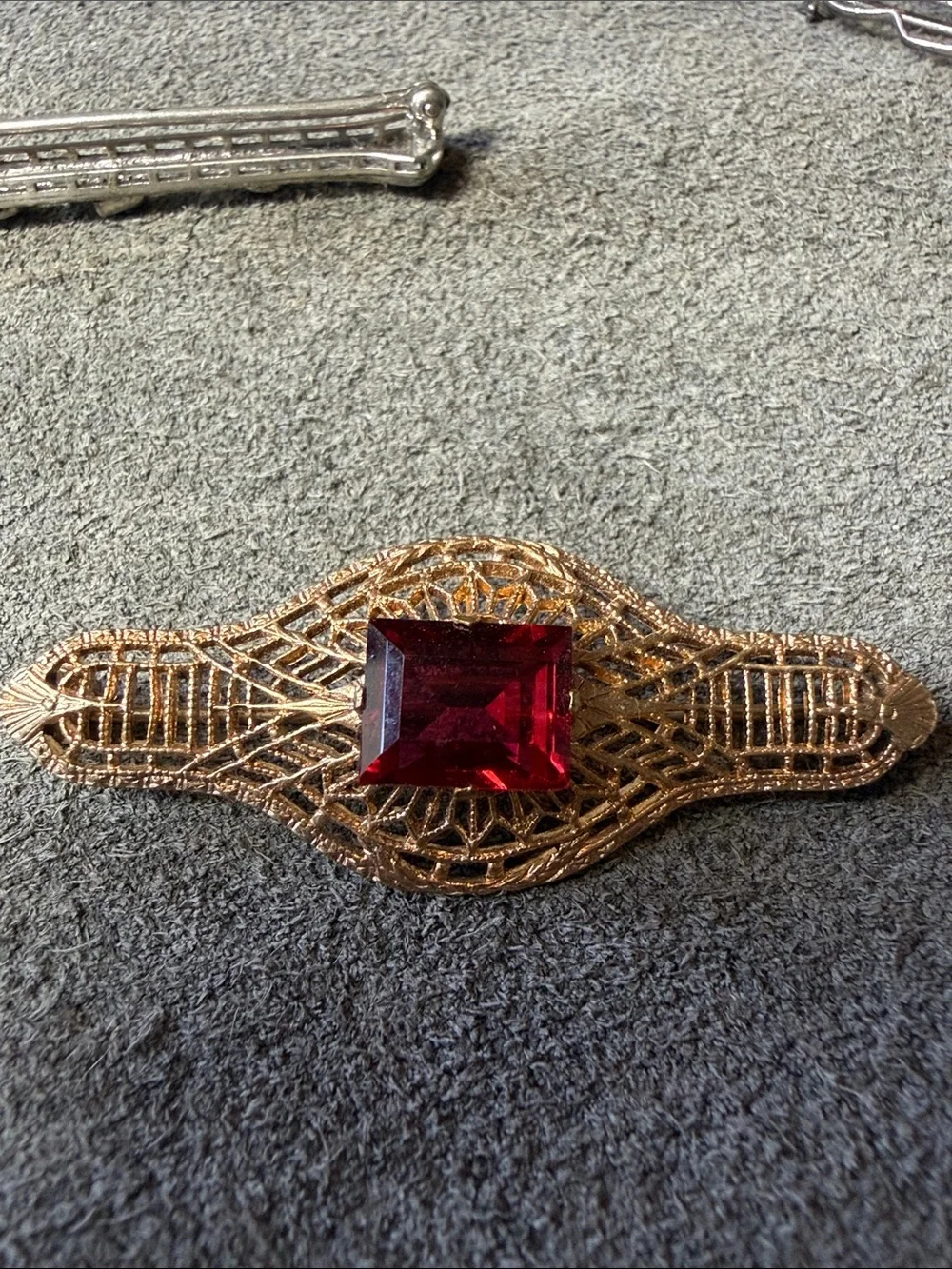 Trio of Vintage Art Deco Style Bar Brooches